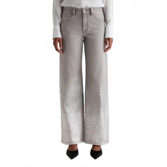 NEW AG JEANS adria low rise jean in silver myst